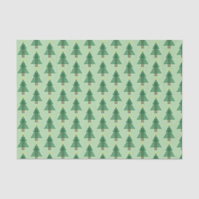 Art Deco Weihnachtsbaum Seidenpapier (Vorderseite)
