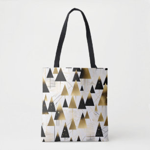 Art Deco Weihnachtsbäume Tragetasche Tasche