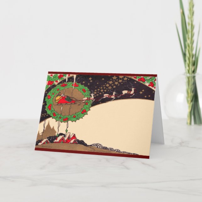 Art Deco Weihnachtskarte Feiertagskarte (Vorderseite)