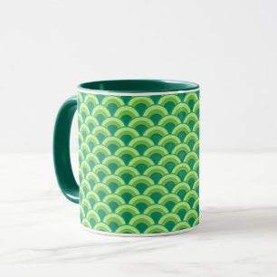 Art Deco Wellenmuster - Jade grün Tasse