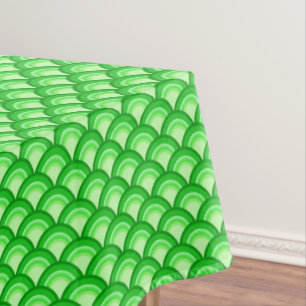 Art Deco Wellenmuster - Jade grün Tischdecke
