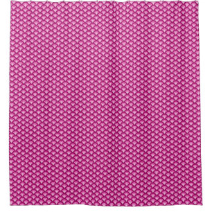 Art Deco Wellenmuster - Magenta und Rosa Duschvorhang