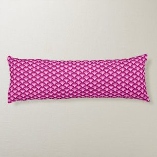 Art Deco Wellenmuster - Magenta und Rosa Seitenschläferkissen