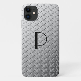 Art-Deco-Wellenmuster - Metallisches silbernes Cas Case-Mate iPhone Hülle