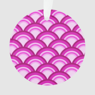 Art-Deco-Wellenmuster - Orchideenfarben Ornament