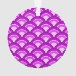 Art Deco Wellenmuster - violett und Orchidee Ornament