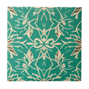 Art Deco Whimsical Floral Tile Fliese