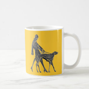 Art Deco Woman and Dog Kaffeetasse