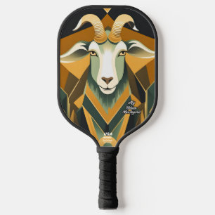 Art Deco Ziegenpaddel Pickleball Schläger