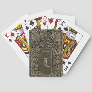 Art Deco Zierkarten mit Ihren Anfangsbuchstaben Spielkarten