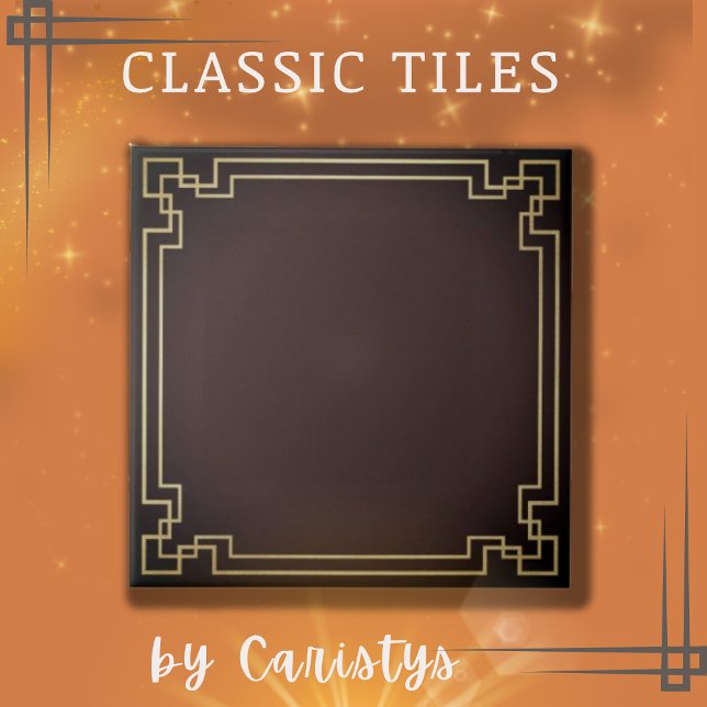 Art Decolate und Gold Keramik Tile Fliese (Von Creator hochgeladen)