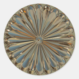 Art Deko Blume Medaillon Aufkleber