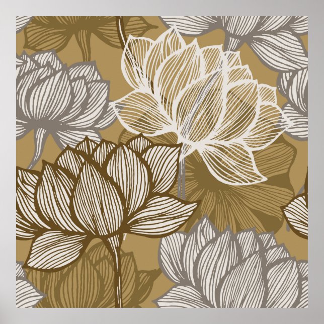Art Deko Blume Muster. Blume (Vorne)