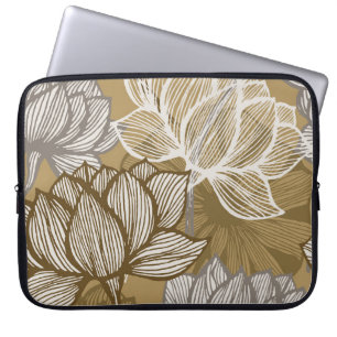 Art Deko Blume Muster. Blume Laptopschutzhülle