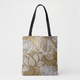 Art Deko Blume Muster. Blume Tasche