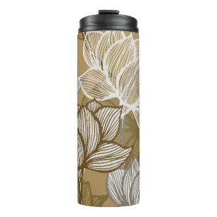 Art Deko Blume Muster. Blume Thermosbecher