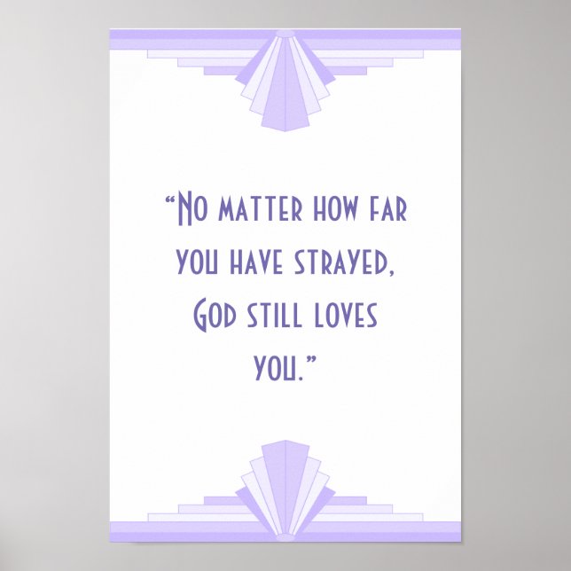 Art Deko Christlich Zitat Poster (Vorne)