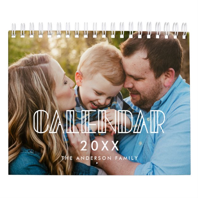 Art Deko Drehbuch Familie Foto 2023 Kalender (Titelbild)