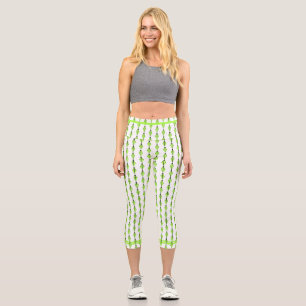 Art Deko Element in leuchtend Limonen Capri Leggin Leggings