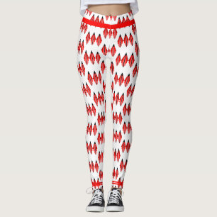 Art Deko Element in roten Leggings