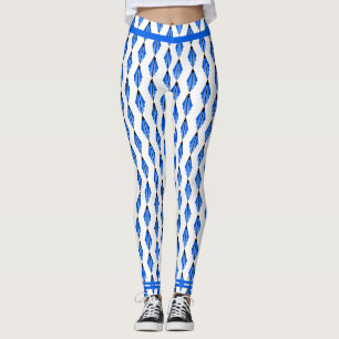 Art Deko Element in tiefblauen Leggings