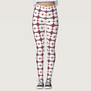 Art Deko Elemente in Crimson Leggings