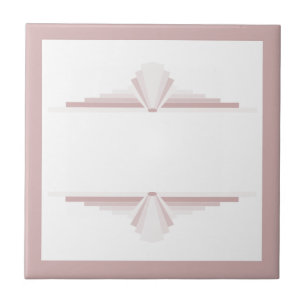 Art Deko Elemente in hellbraun Fliese