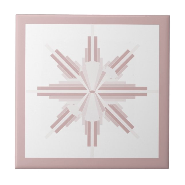 Art Deko Elemente in hellbraun Fliese (Vorderseite)