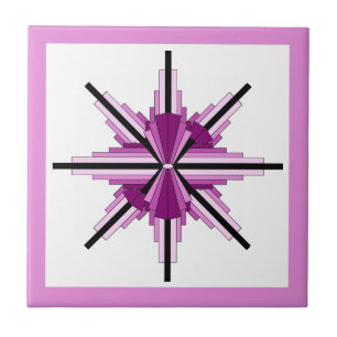 Art Deko Elemente in Himbeere & Rosa Fliese