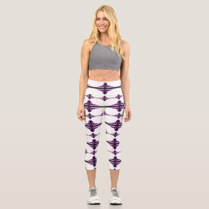 Art Deko-Elemente in Leggings mit dunklem Pflaumen