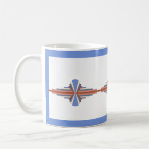 Art Deko Elemente in Rose Gold & Blau Kaffeetasse