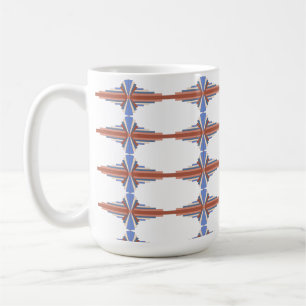 Art Deko Elemente in Rose Gold & Blau Kaffeetasse
