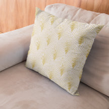 Art-Deko Geometrisches Muster in Gold und Weiß