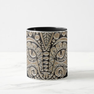 Art Deko Gold und schwarze ägyptische Katze Tasse