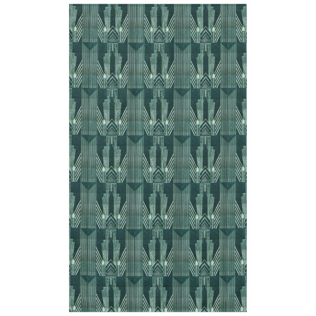 Art Deko, grün, schwarz, muster, art nouveau, Vint Tischdecke (Vorderseite)