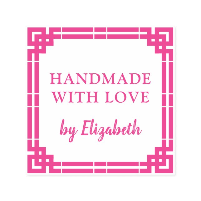 Art Deko Handmade mit Liebe Permastempel (Design)