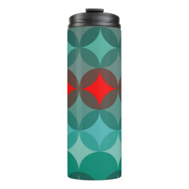 Art Deko inspiriert aquamarin und rot abstrakt Thermosbecher