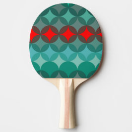Art Deko inspiriert aquamarin und rot abstrakt Tischtennis Schläger