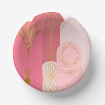 Art-Deko Inspiriert Rosa Farbtöne senden Gold