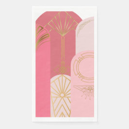 Art-Deko Inspiriert Rosa Farbtöne senden Gold Serviette