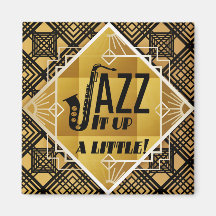 Art Deko Jazz Saxophon Black Gold Musik