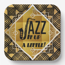 Art Deko Jazz Saxophon Black Gold Musik