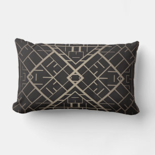 Art Deko,Jugendstil,silber,schwarz,elegant,chic,mu Lendenkissen