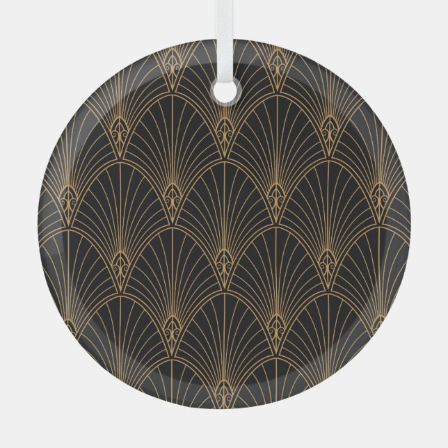Art Deko: klassisches geometrisches Muster. Ornament Aus Glas (Vorderseite)