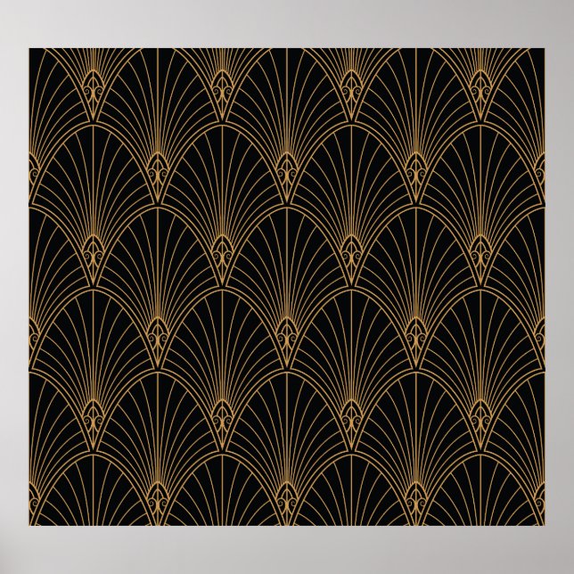 Art Deko: klassisches geometrisches Muster. Poster (Vorne)