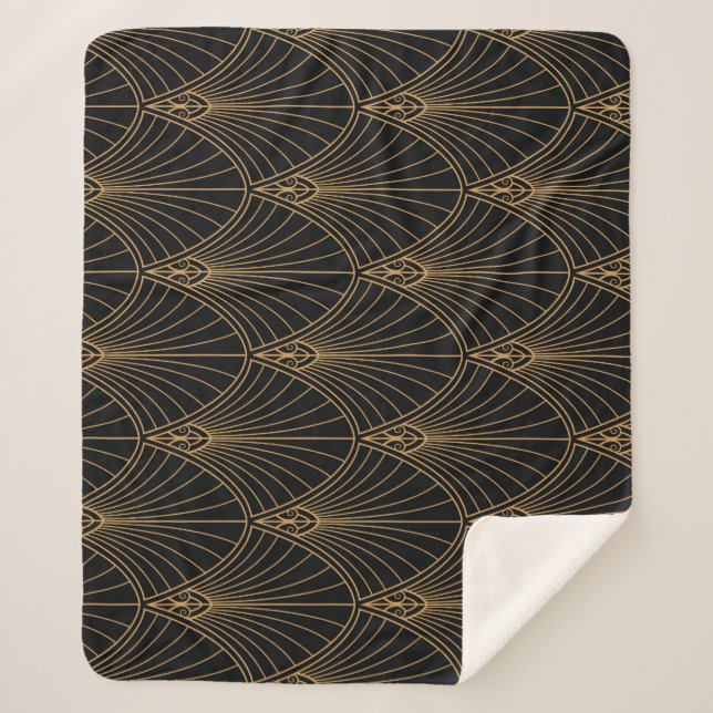 Art Deko: klassisches geometrisches Muster. Sherpadecke (Vorderseite)