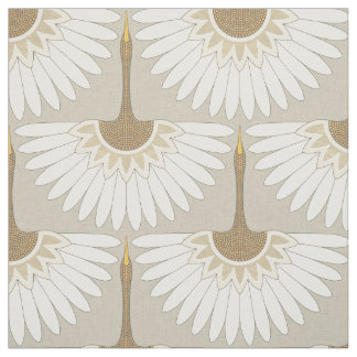 Art Deko Kranichbeige Stoff