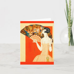 Art Deko Lady mit Ventilator