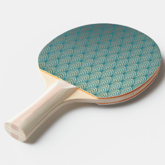 Art Deko, Lüftermuster, aquamarin, weiß, Lüftermus Tischtennis Schläger