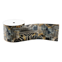 Art-Deko Marmor Schwarz und Gold Jazzy Geometric